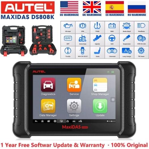 2021 Autel MaxiDAS DS808K All Systems Car Diagnostic Tool ABS SRS EPB BMS IMMO Oil Reset Diagnostic Tools Than DS808 DS708