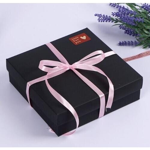 Black Gift Box Moon Cake Cookie Food Packaging DIY Paper Package Cardboard Boxes SN2036