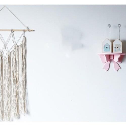 Nordic Style Wooden Shelf for Baby Kids Room Decorations Wall Mount Decorative Shelves Storage Rack Organizer Holder Clapboard P