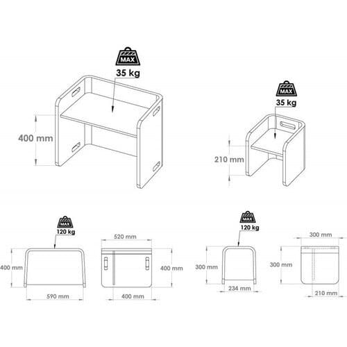 Ens Kids Collection Wooden Child Table & Chair Set 0 - 3 Years Old