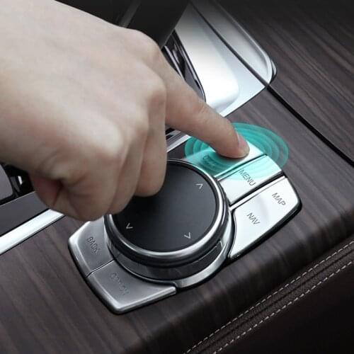 For BMW G38 G30 G08 G01 5 Series Chrome ABS Multimedia Buttons Covers Engine Start Stop Trim Decals Car Styling Organizers