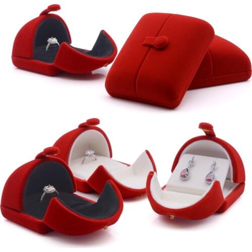 Small Velvet Necklace Pendant Case Jewelry Gift Boxes Organizer for Wedding Christmas Thanksgiving Birthday Showcase Displays