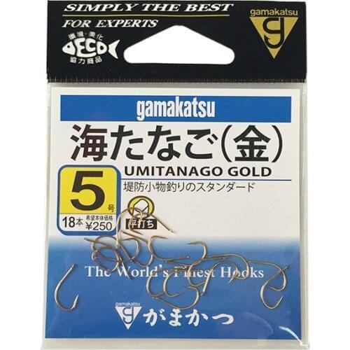 Gamakatsu Golden Sea Fishing Hooks Japan Imported Barbed Fish Hook Boat Beach Worm Lure High Carbon Steel Sharp Fishhooks Peche