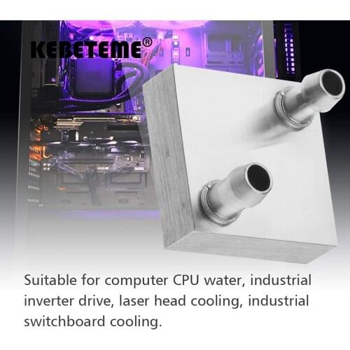 KEBETEME Aluminum Alloy CPU Radiator 40*40*12mm Water Cooling Water Blocks Liquid Cooler Heatsink For PC Laptop CPU