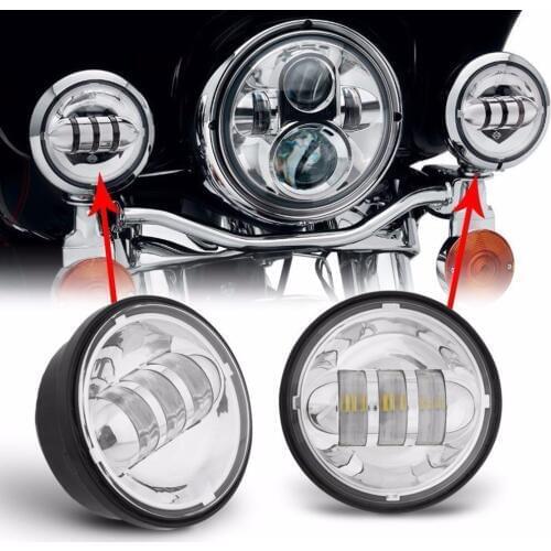 Round 4.5 inch led headlights Fits for Harley Motorcycle 4-1/2" LED Auxiliary Lights led fog lights Fits for Harley Motorcycles