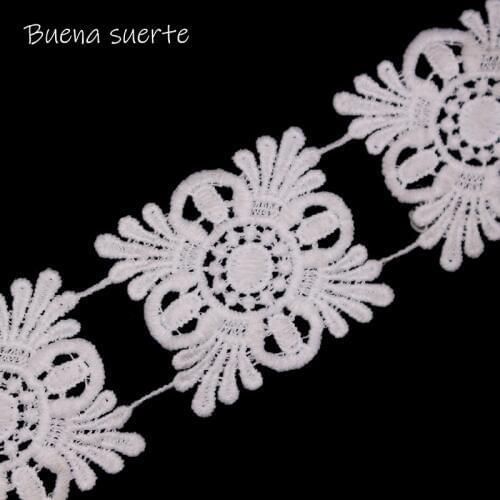 1yard Square Iris Flower Belt Microfiber DIY Embroidered Lace Rim Ribbon Handmade Sewing Supplies Craft for Costume Decoration