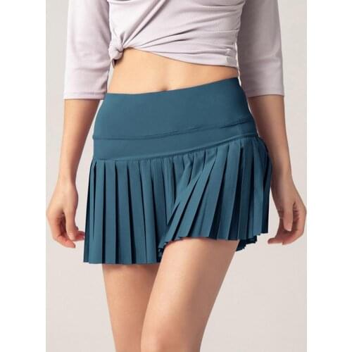 Summer Casual Anti Exposure Quick Dry Culottes Sporty Mini Skirt High Waist for Fitness