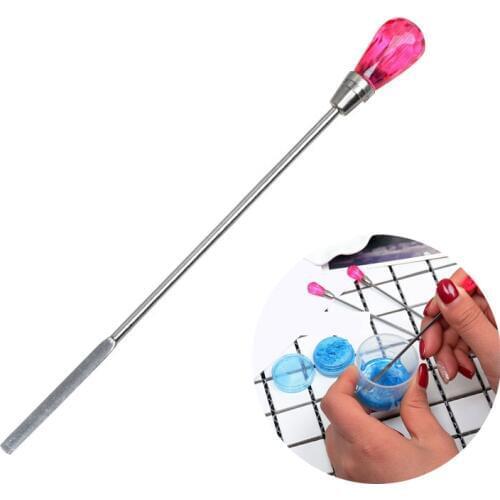 2020 Hot Sales Pigment UV Resin DIY Crafts Jewelry Making Tools Powder Spoon Stirring Bar Bubble Needle dg88