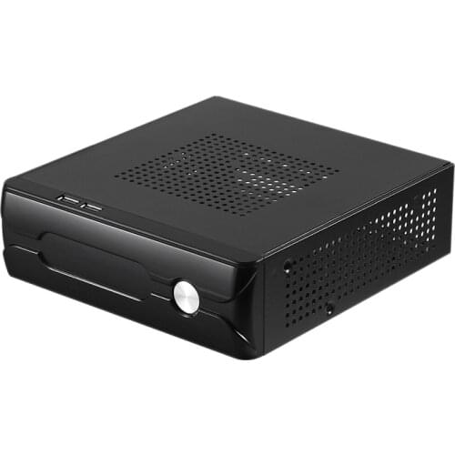Desktop Power Supply Gaming HTPC Host Office Home 2.0 USB Mini ITX with Radiator Hole Computer Case Practical Horizontal Chassis