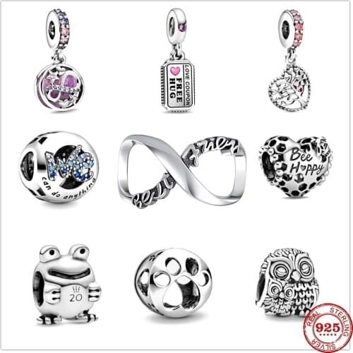 2020 new we can do anything love coupon bee happy infinity hearts dangle beads fit original pandora charms silver 925 bracelet
