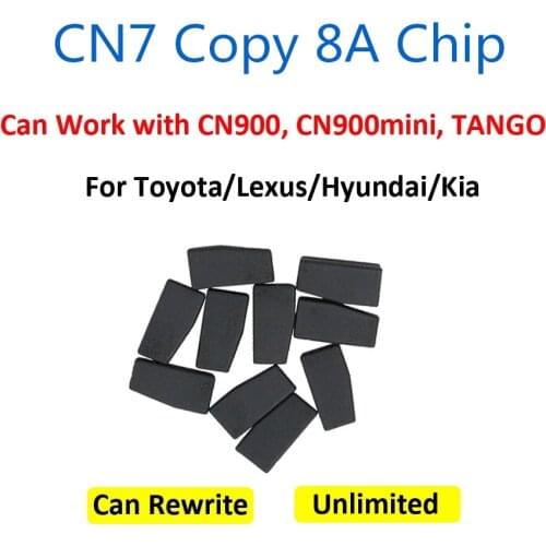 HKOBDII Original CN7 Copy 8A Chip Car Key Chip For Toyota For Hyundai For Lexus Keys Can Work with CN900 / CN900mini / TANGO