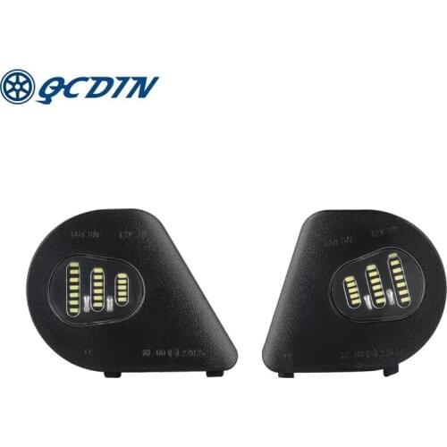 QCDIN For Dodge Mirror Light LED Light Side Mirror Puddle Lamp For Dodge Ram 2010-2013 Signal Lamp Auto Parts