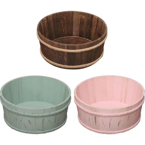 Baby Photography Props Wooden Heart Shape Box Newborn Infants Photo Posing Shooting Accessories