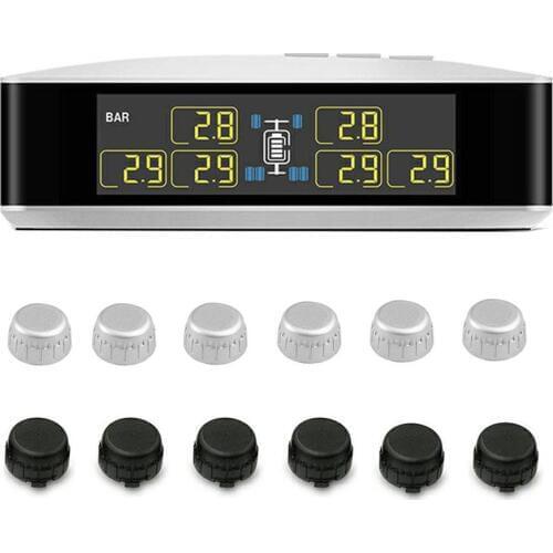 TPMS U8T Wireless Tire Pressure Monitoring System For Car Pickup Truck Real-time Alarm Pressure And Temperature LCD Display