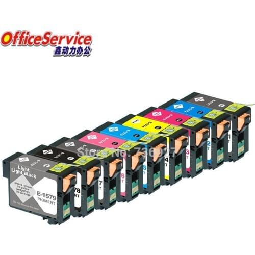 Compatible ink Cartridge T1571 T1572 T1573 T1574 T1575 T1576 T1577 T1578 T1579 For Epson STYLUS PHOTO R3000 printer