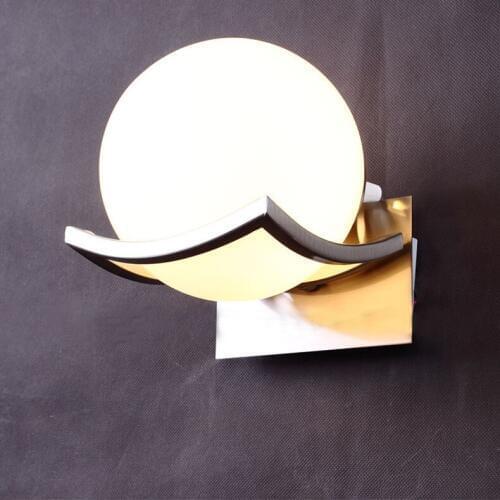 2018 Modern Wall Lamp Metal Base Matte Glass Circle Ball Warm White Light For Corridor Hotel Bedroom Luminaire Light Fixture