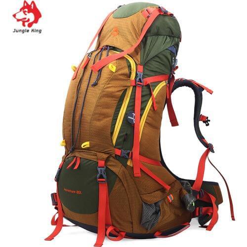 Jungle King New outdoor professional mountaineering bag large capacity 80L heavy package outdoor camping hiking backpack 2.5kg