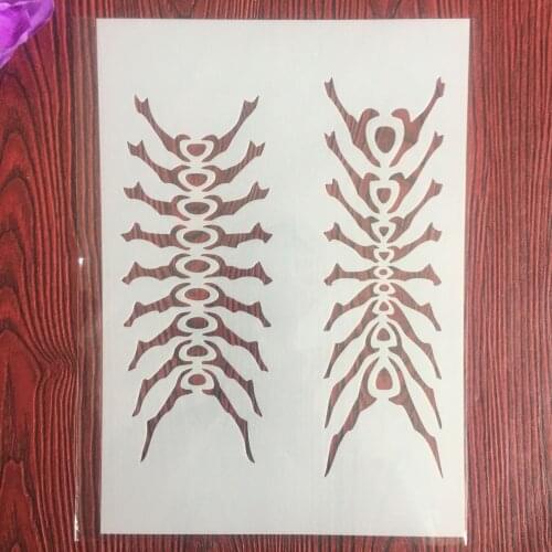 A4 29 * 21cm Centipede Mandala DIY Stencils Wall Painting Scrapbook Coloring Embossing Album Decorative Paper Card Template