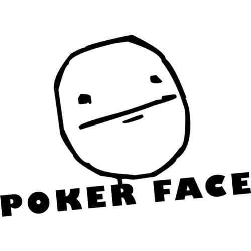 Funny Poker Face Cartoon Meme Vinyl Car Sticker Waterproof Removable Car Body Decor Decals Hot L281