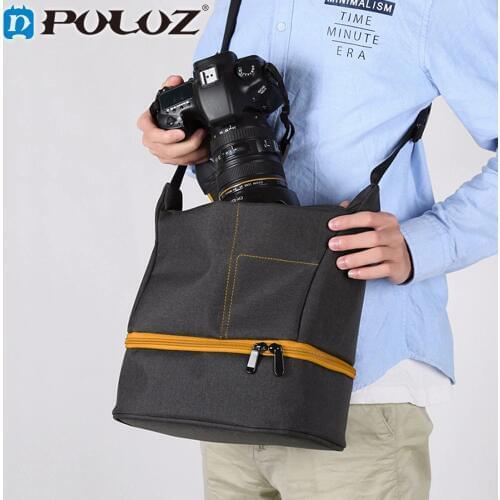 PULUZ Waterproof Scratch-proof Outdoor Sports Sling Shoulder Bag Handbag DSLR Camera Bag for GoPro SJCAM Nikon Canon Sony Xiaoyi