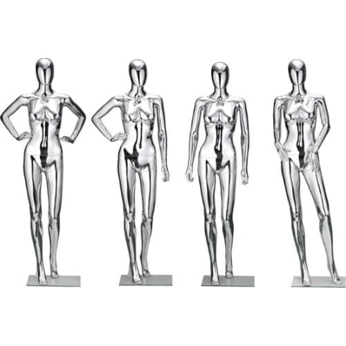 Top Grade Luxury Silver Plated Women Mannequin Full Body Maniqui Customized