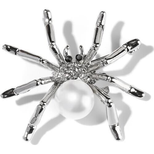 WYBU Spider Brooch For Women Hijab Pins Up Animal Broche Hat Clothes Jewellery Gift For Party Aniversary