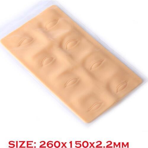 3D Eye Tattoo Practice Skin Blank For Needle Permanent Eyebrow Tattoo Machine Practice Skin Blank Sheet Silicone Eye Makeup Free