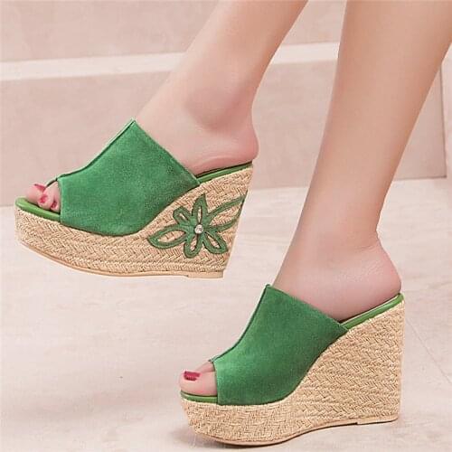 Punk Creepers Women Genuine Leather Wedges High Heel Gladiator Sandals Female Open Toe Party Platform Pumps Shoes Casual Shoes