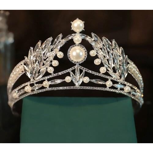 Bridal Crown Headwear Luxury Alloy Rhinestones Inlaid Headband for Women Bride Wedding Birthday Hair Jewelry Accessories