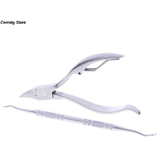 1PC/2Pcs Stainless Steel Cuticle Scissors Nail Tools Dead Skin Remover Manicure Scissor Ingrown Toenail Pedicure Nail Nipper