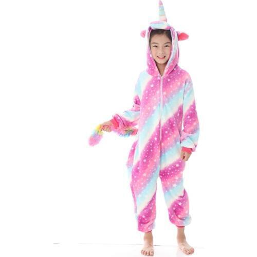 2020 kid child unisex kugurumi pajamas sleepwear one piece home suit animal anime nightgown purple unicorn tenma party nightwear