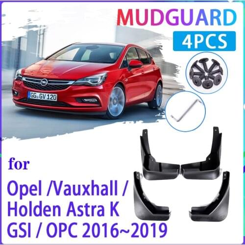 4PCS Car Mud Flaps for Opel Vauxhall Astra K GSi OPC 2016 2017 2018 2019 Mudguard Splash Guards Fender Mudflaps Auto Accessories