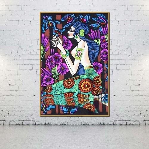 Artcozy Oil Canvas Painting abstract colorful women For Home Decoration Wall Art