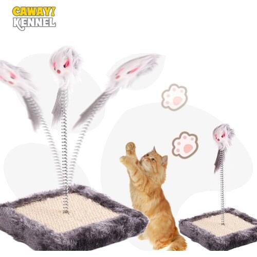 CAWAYI KENNEL Pet Cat Climbing Tree Kitten Sisal Scraper Board Scratching Post For Cats Jumping Platform mascotas rascador gato