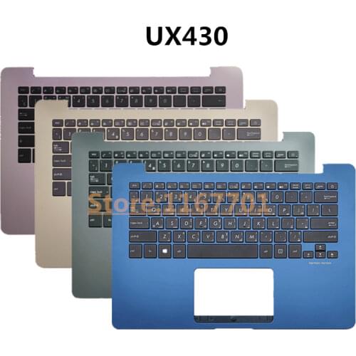 Laptop US Backlight Keyboard upper Shell Cover case for Asus ZenBooK UX430 UX430UA UX430UQ UX430UN U4100U Gold brown blue