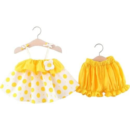 Cute Flowers Baby Sets Toddler Girls Summer Clothes Shirt + Lantern Shorts Lovely Childrens Outfit
