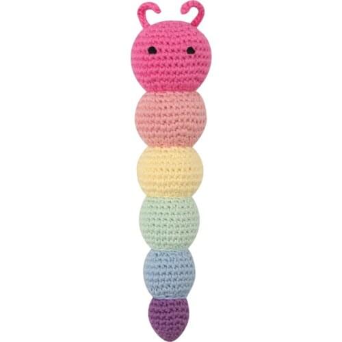 Baby Boys Girls Cartoon Hand Bell Ring Rattles Soft Lovely Crochet Doll Infant Sleep Pillow Side Toy Kids Handbells