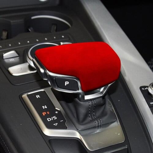 For Audi A4/S4/A5/S5(2017+) RS4/RS5(2019+) Q5/SQ5(2018+) Q7(2016+) Suede Car Gear Shift Knob Cover Trim Styling Sticker
