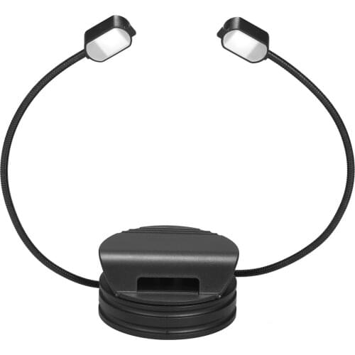 Electric Music Stand Light Clip on LED Book Light Foldable Multifunctional Reading Lamp Two Brightness Levels Flexible Lights