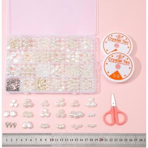 Imitation Pearl For DIY Earring White Irregular Peral Set For Jewelry Making Baroque Earring Bracelet Bead Accessories Craft Kit