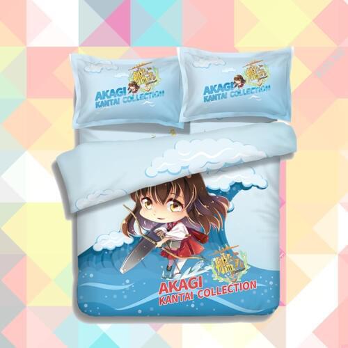 New Anime Cartoon Blue Collection Quilt Cover Soft Printed Bedding Set With Pillow Cases Bed Sheet Duvet Cover Set 4pc 151216