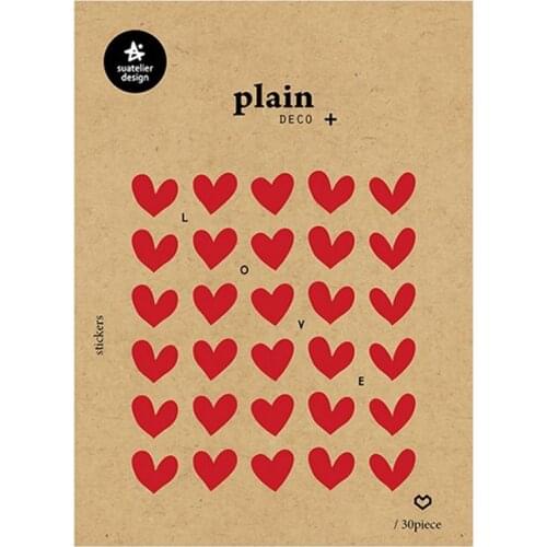 Korea Suatelier Scrapbooking Label Paper Book Sticker Red Heart Sticky Notes Stationery DIY Craft Decoration Household Supplies
