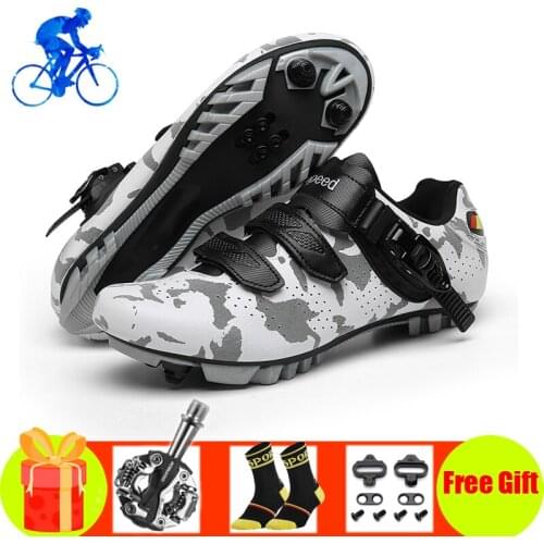 Sapatilha Ciclismo Mtb SPD Pedals Breathable Mountain Bike Sneakers Self-locking Non-slip Athletic Outdoor Riding Bicyle Shoes