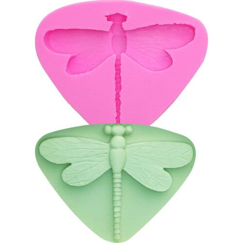 M1080 Sugarcraft Dragonfly Silicone mold fondant mold cake decorating tools chocolate gumpaste mold Soap moulds