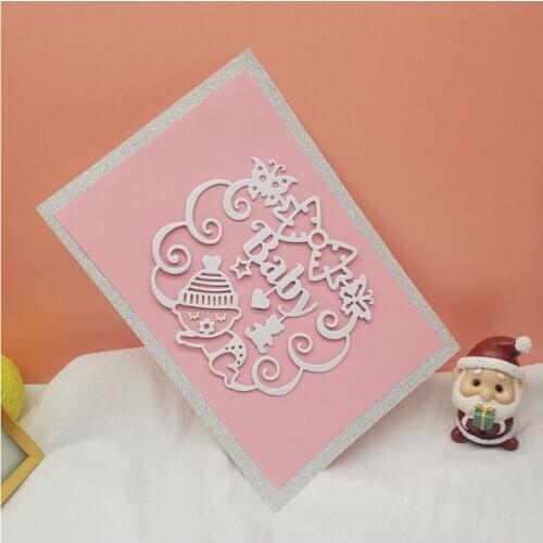 Mold Baby Birth Thank You Butterfly Knife Metal Die Cutters For Scrapbooking Cutting Dies Baby Stencil Letters Card Notebook