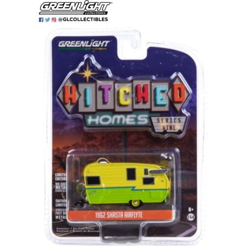 GreenLight 1:64 1962 Shasta Airflyte Alloy model car Metal toys for childen kids diecast gift