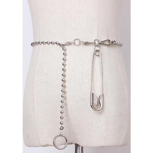 Fashion Punk Hip-hop Trendy SIlver Belts Waist Chain Male Pants Chain Hot Men women Jeans Silver Metal Clothing Accessories