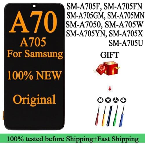 Wholesale Business SM-A705F/FN/GM/MN/7050/W/YN/X/U Original Lcd For Samsung Galaxy A70 Display With Frame Screen Replacement