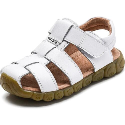 1-12 Years Fashion Genuine Leather Boys Sandals 2020 Summer For Toddler Kids Sports Non-Slip Beach Shoes For Big Children Shoes