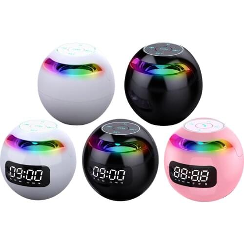 Portable Outdoor Bluetooth Speaker Alarm Clock Subwoofer MP3 Music Play